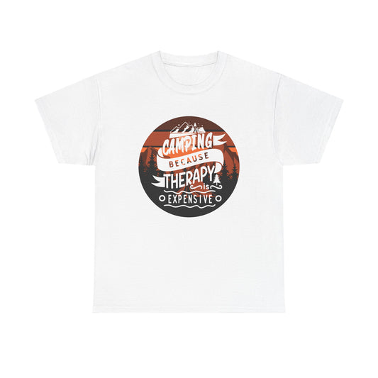 Camping Therapy Unisex Heavy Cotton Tee – Perfect for Outdoor Lovers